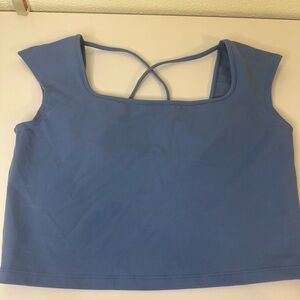 Blue Cropped Tank Top